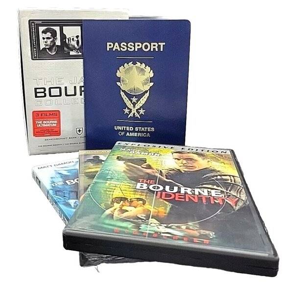 The Jason Bourne Collection 4 DVD Disc Set 2007 Limited Edition 3 Used 1 Sealed - Picture 2 of 9